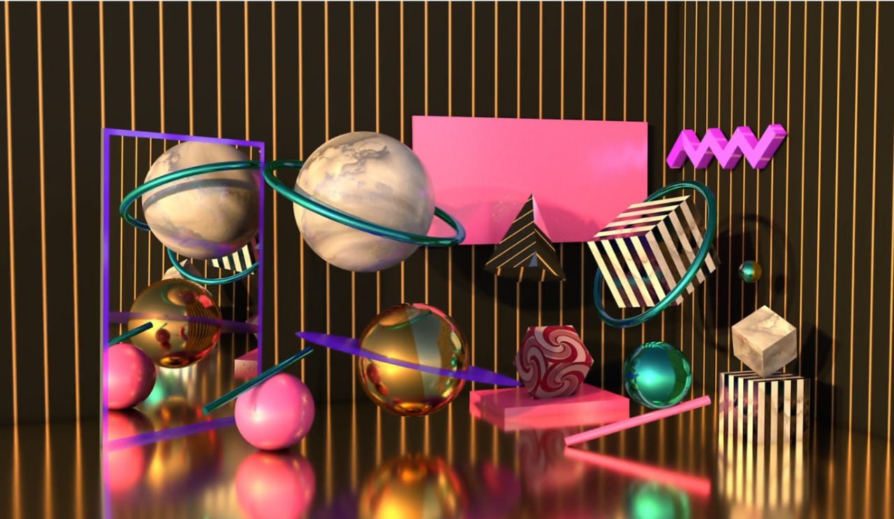 Domestika - 使用 Cinema 4D 为 Instagram 进行 3D 设计